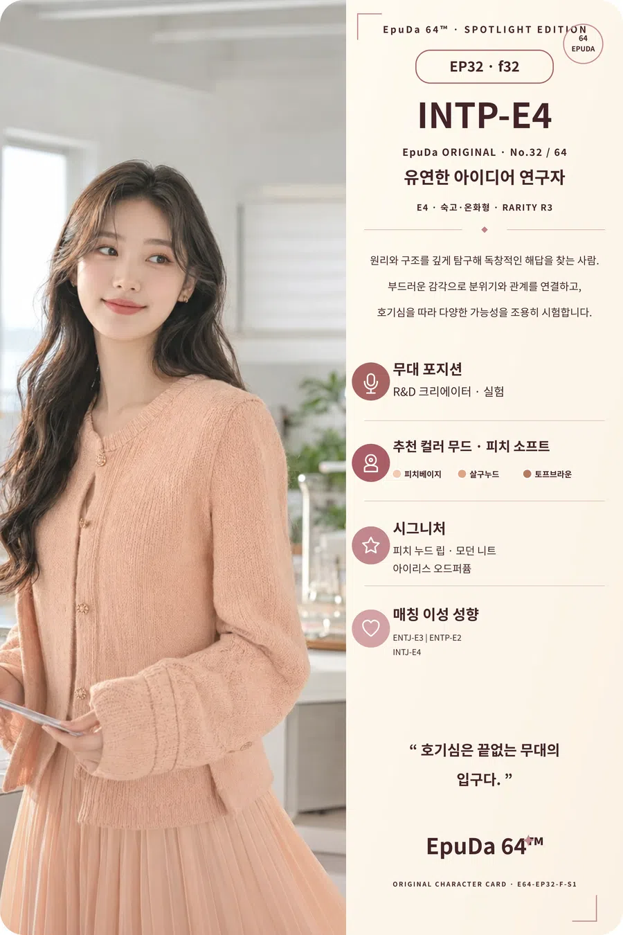 INTP-E4 아이돌 카드 여성