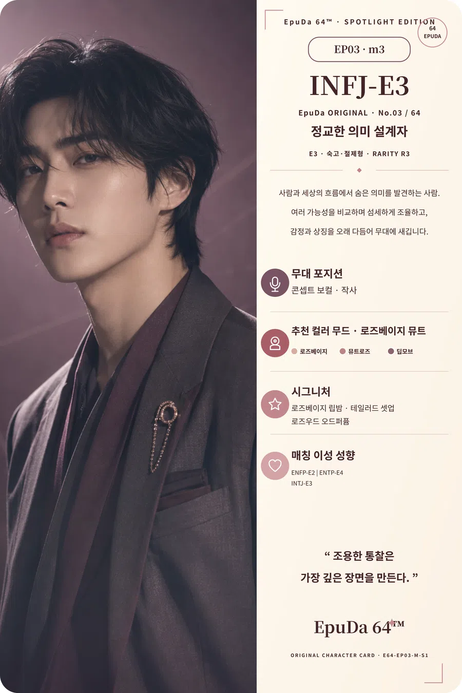INFJ-E3 아이돌 카드