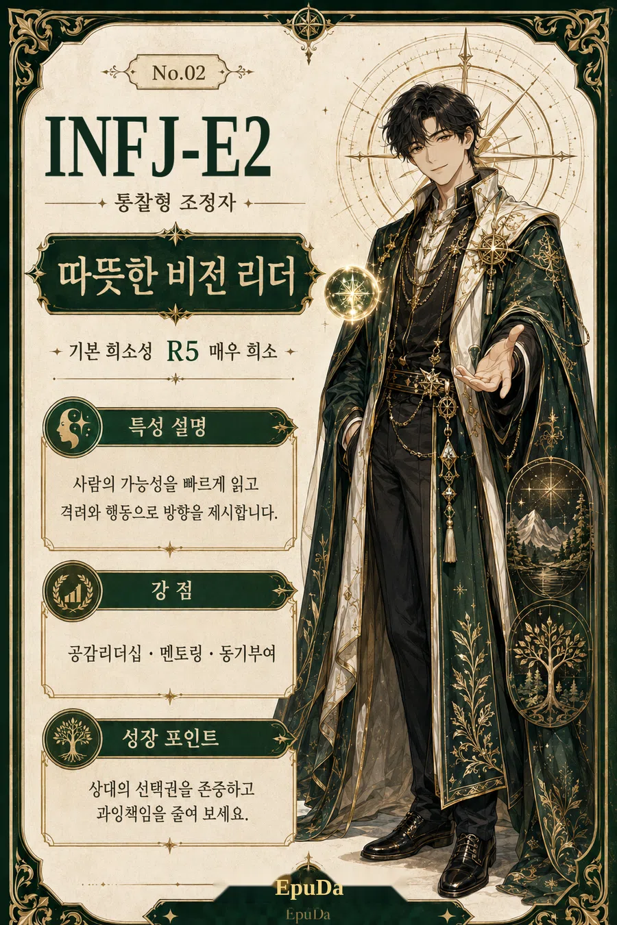 INFJ-E2 타로 카드 남성